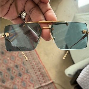 Gold and Blue Sunglasses